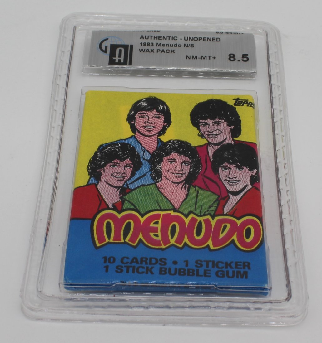 GAI Graded 8.5 NM-MT+ 1983 Menudo N/S Wax Pack Ricky Martin Topps (1 of 3)