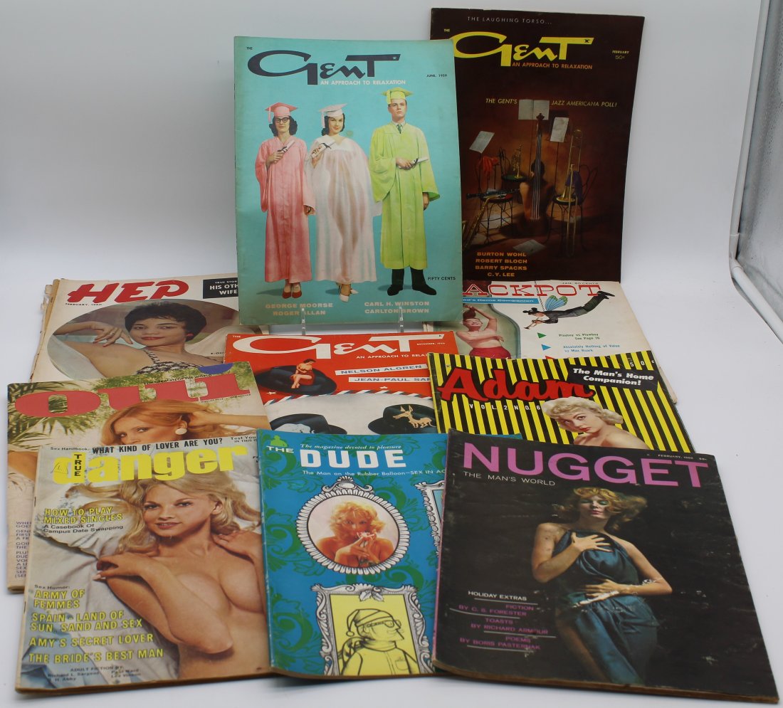 Lot of 10 Vintage 1950's-1970's Men's Stag Gentlemen's Adult Magazines (1 of 11)