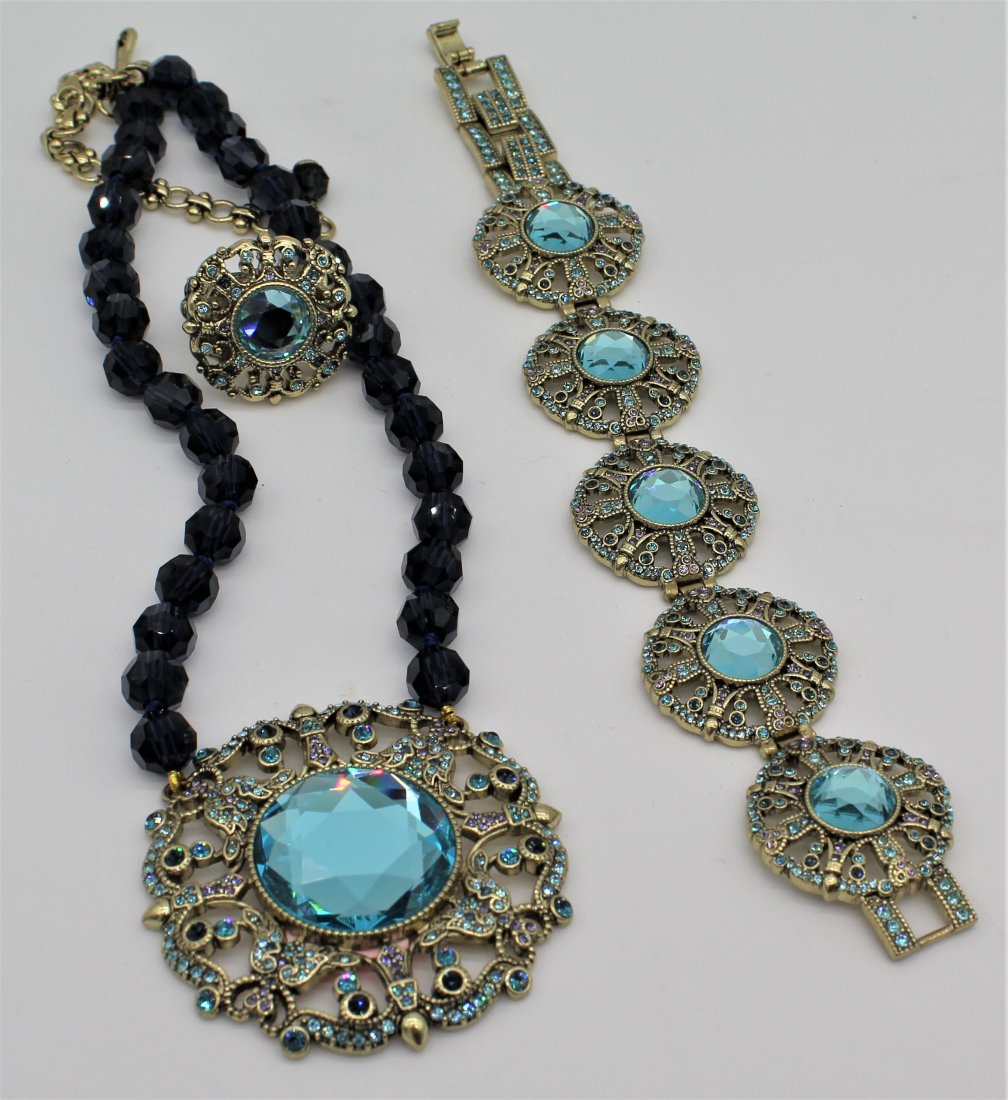 Heidi Daus Rhinestone 3 Piece set - Bracelet Necklace and Ring (1 of 2)