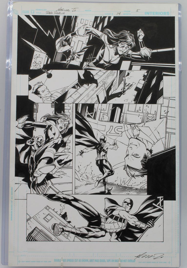 Original Published Comic Book Art Page Red Robin 14 Page 5 Marcus To (1 of 5)