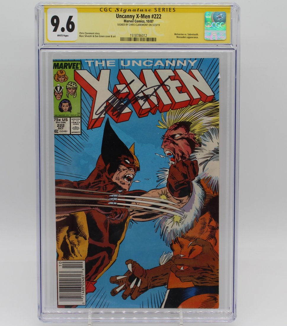 Uncanny X-men 222 CGC 9.6 Signature Series Signed Autographed Chris Claremont Comic Book Wolverine (1 of 4)