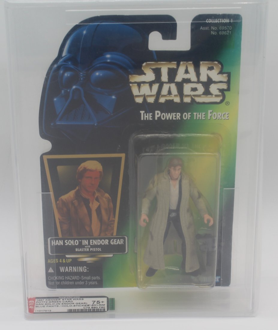 Star Wars POTF Han Solo Endor Gear Blue Pants Variant AFA Archival Graded 75+ (1 of 3)
