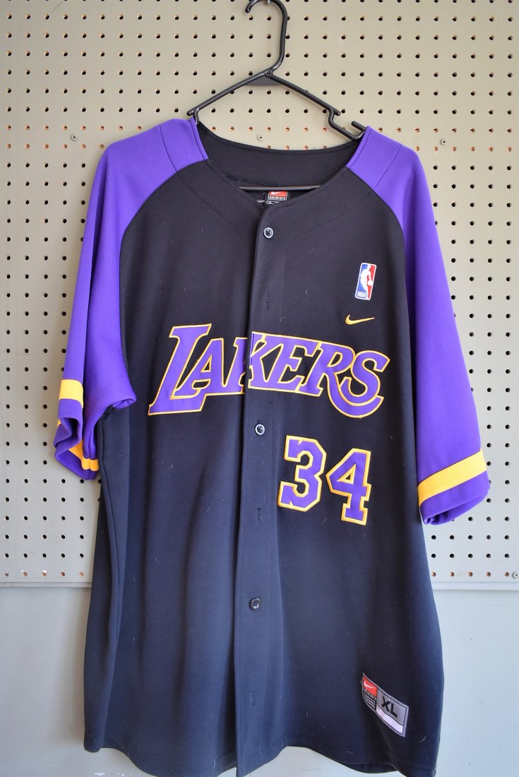 LA Lakers Shaquille O'Neal 34 NBA Warm-Up Jersey XL (1 of 5)