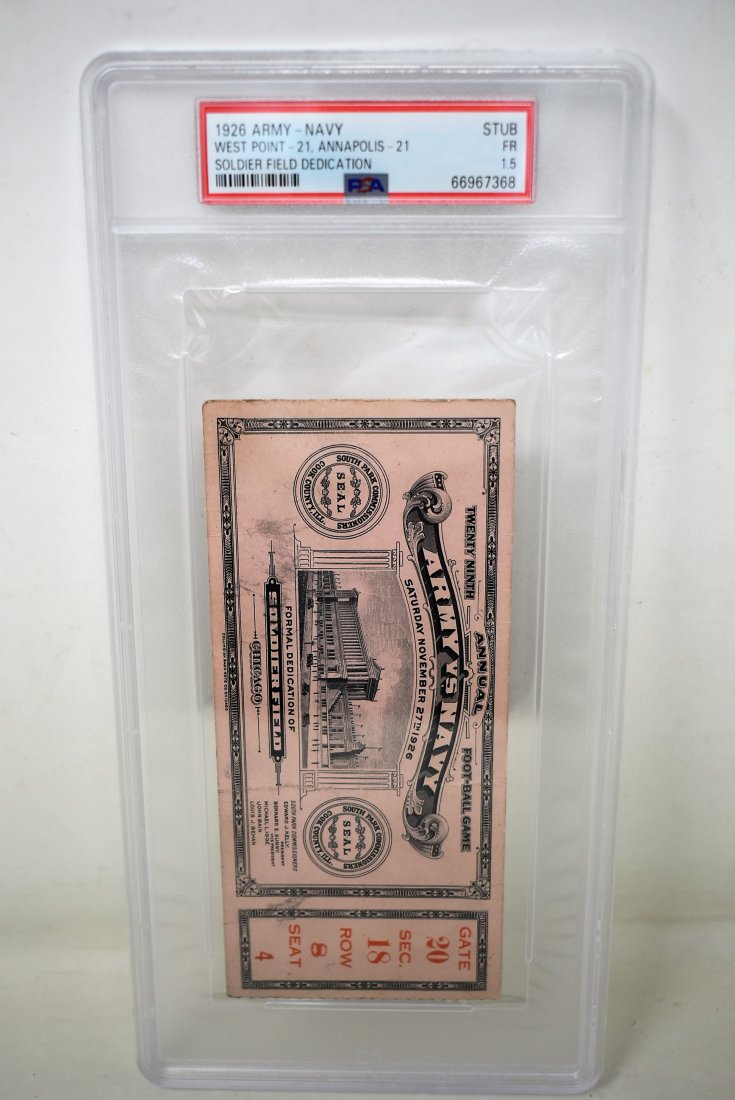Original 1926 Dedication of Soldier Field Army/Navy Football Ticket PSA (1 of 3)