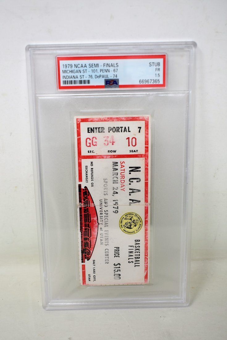 1979 NCAA Semi-Finals Ticket Stub PSA FR 1.5: 1979 NCAA Semi-Finals Ticket Stub PSA Graded FR 1.5