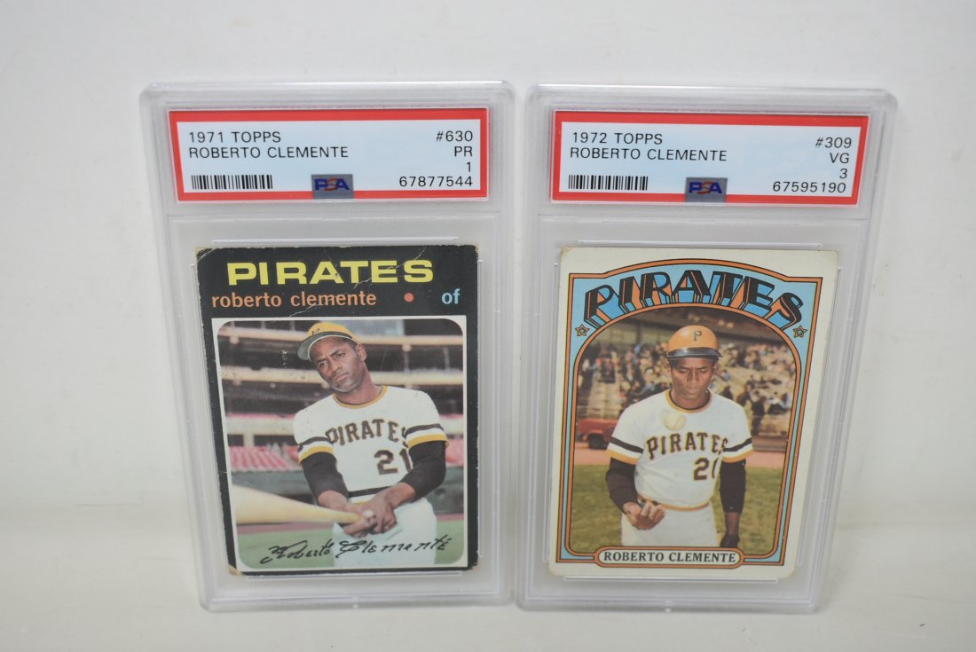 1971 & 1972 TOPPS PSA Graded Roberto Clemente Cards (1 of 2)