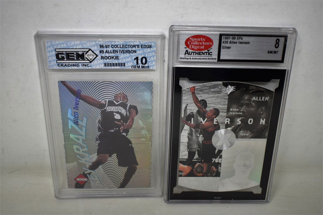 2 Graded Allen Iverson Cards (1 of 2)