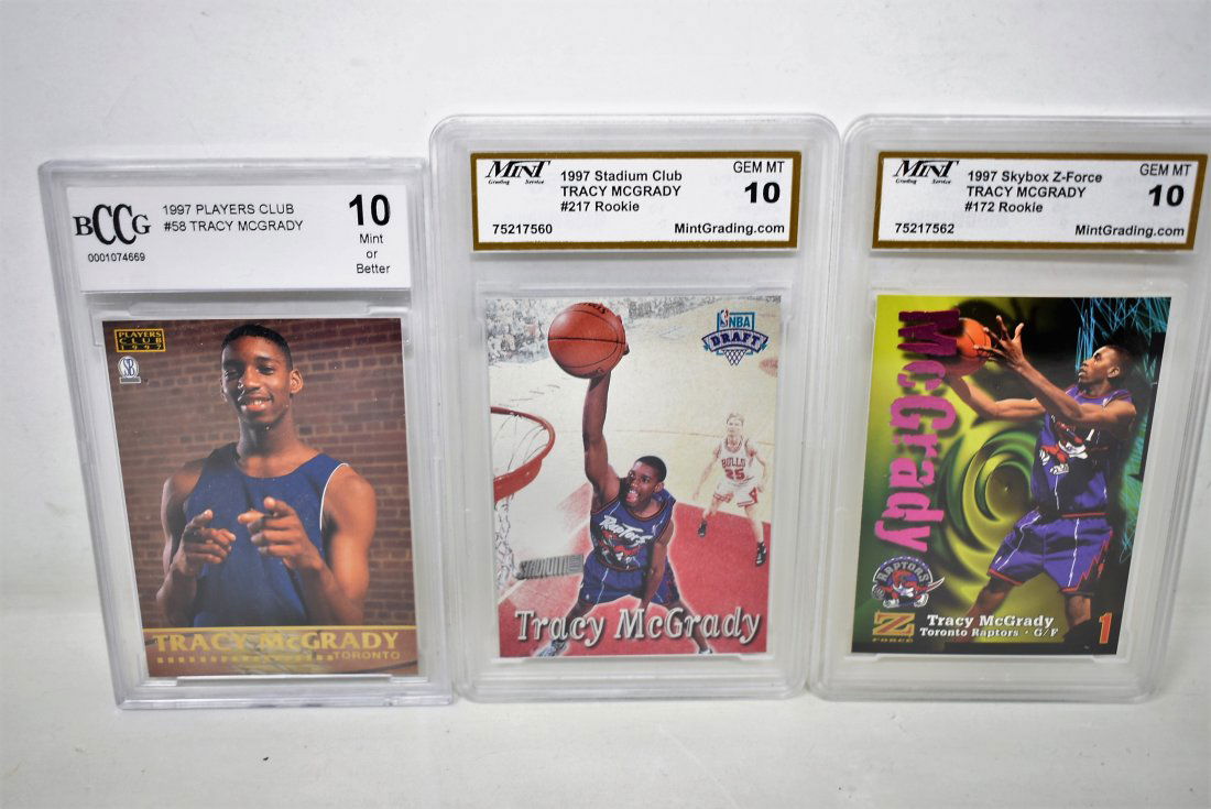 3 Graded Tracy McGrady Cards 1997 (1 of 2)