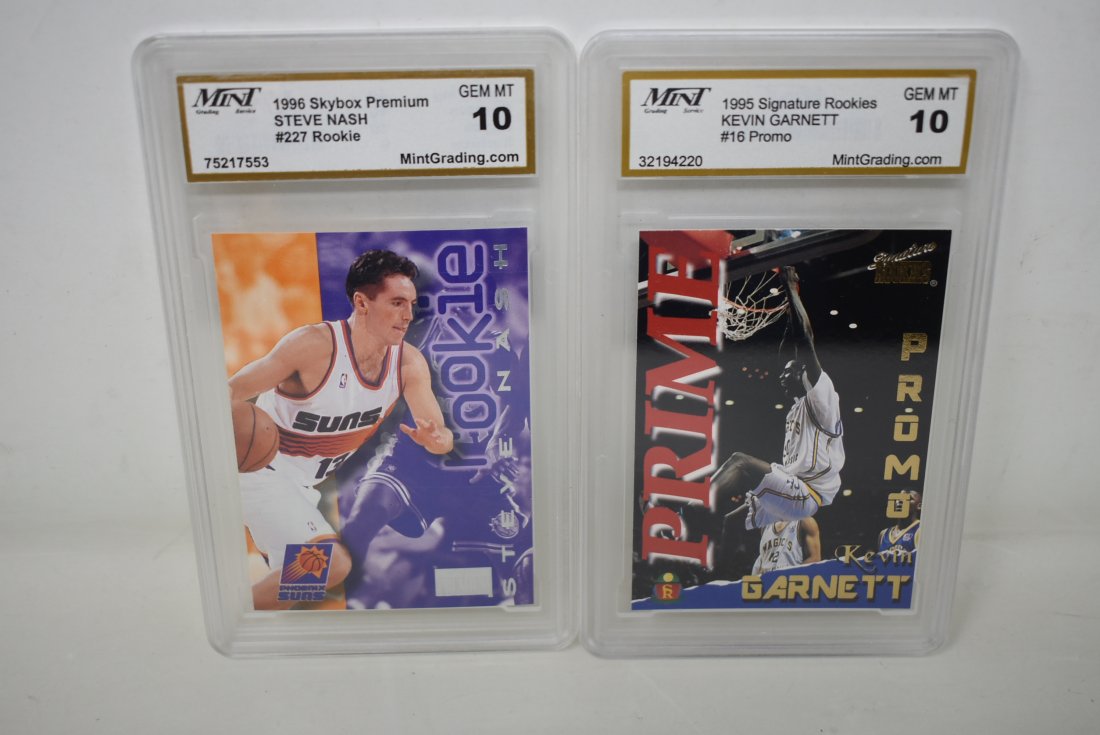 2 Graded NBA Rookie Cards Kevin Garnett & Steve Nash (1 of 2)