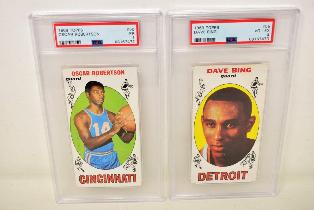 2 1969 TOPPS NBA Cards PSA Graded Bing & Robertson (1 of 2)