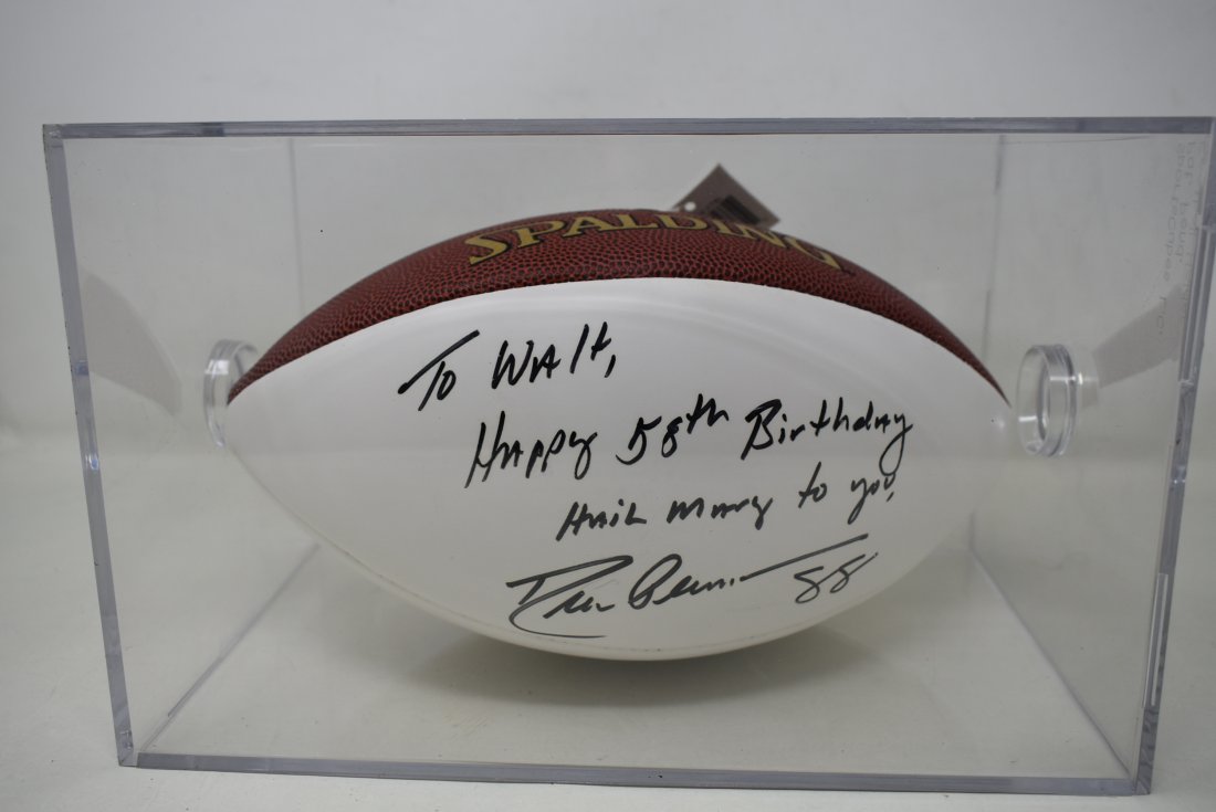 Drew Pearson HOF Dallas Cowboys Signed Football in Case (1 of 3)