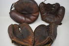 4 Vintage Baseball Gloves Mitts