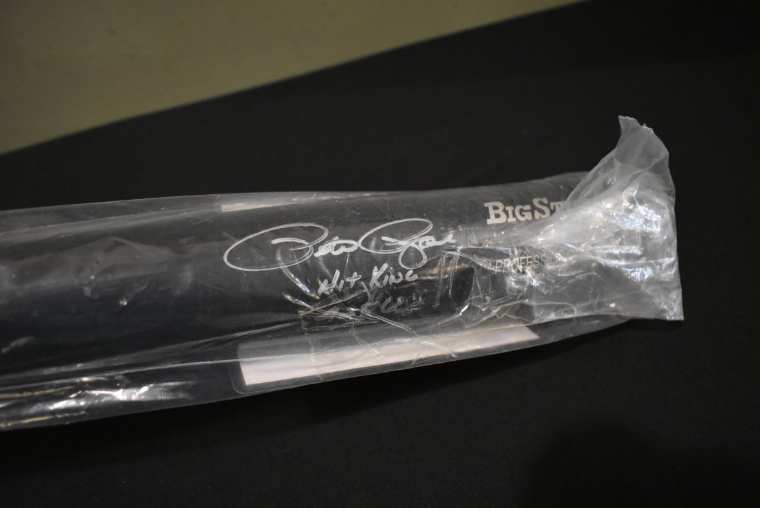 Pete Rose Autographed Baseball Bat "Hit King 4256" COA (1 of 3)