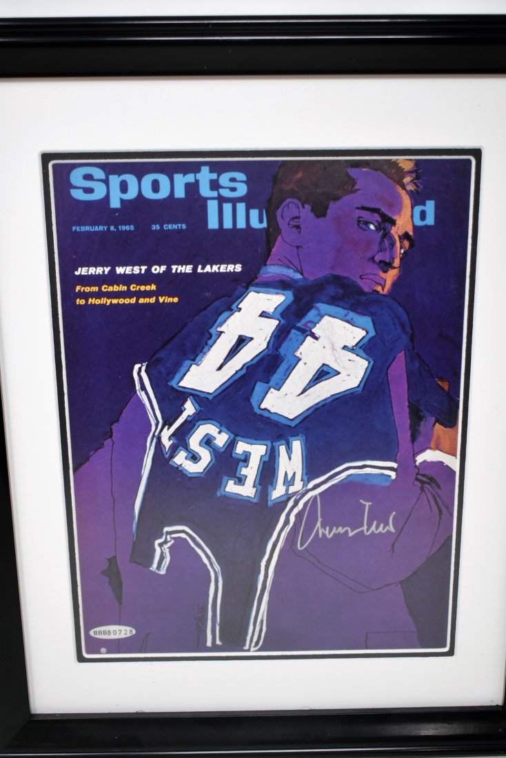 1993 Jerry West Autographed  Illustrated Print w Upper Deck COA (1 of 4)