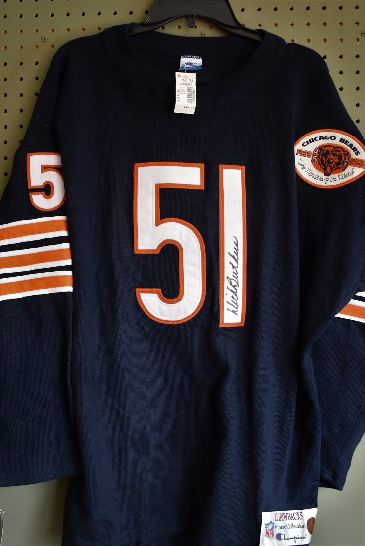 Dick Butkus Bears Autographed Football Jersey/Sweater XL New w Tag (1 of 6)