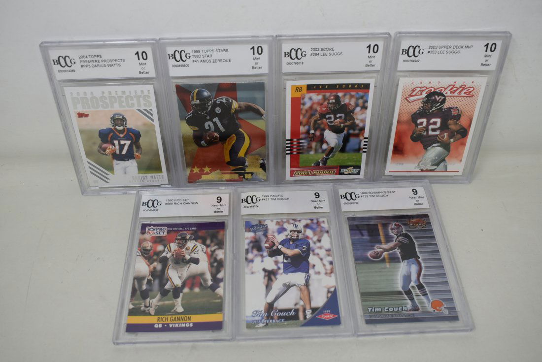 6 BCCA Graded NFL Football Cards (1 of 4)