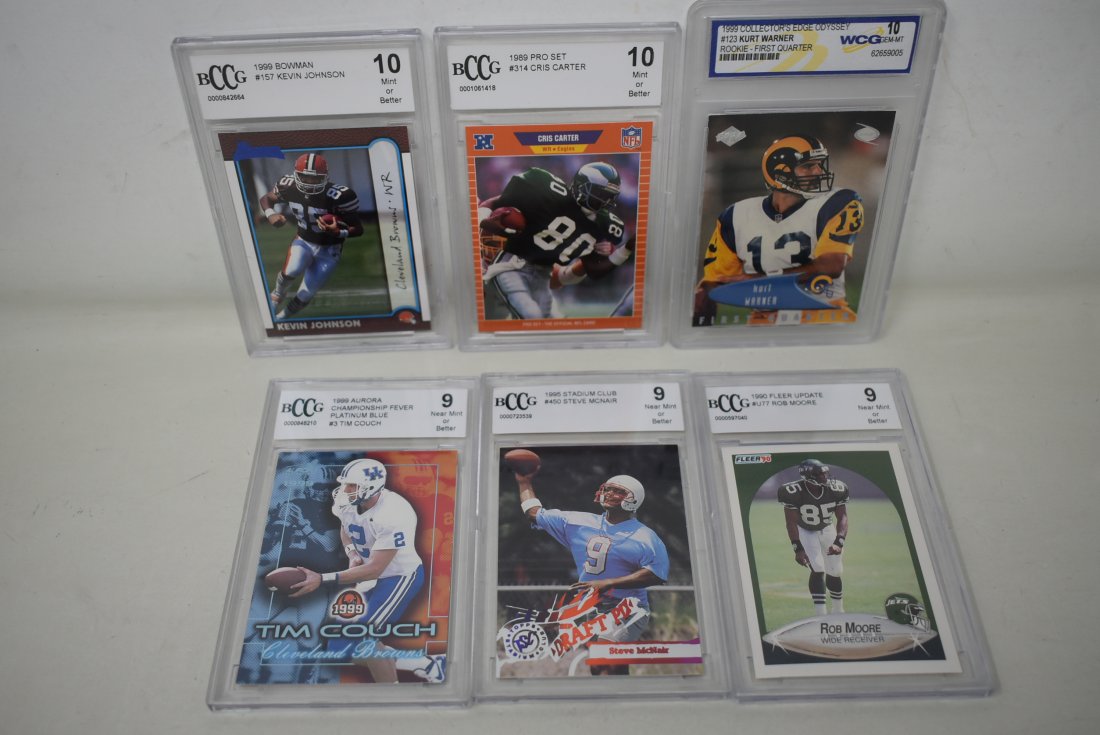 6 Graded NFL Football Cards (1 of 3)