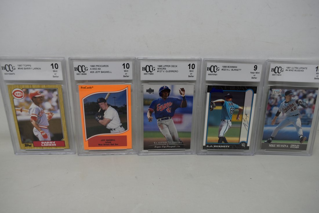5 BCCG Graded Baseball Cards (1 of 3)