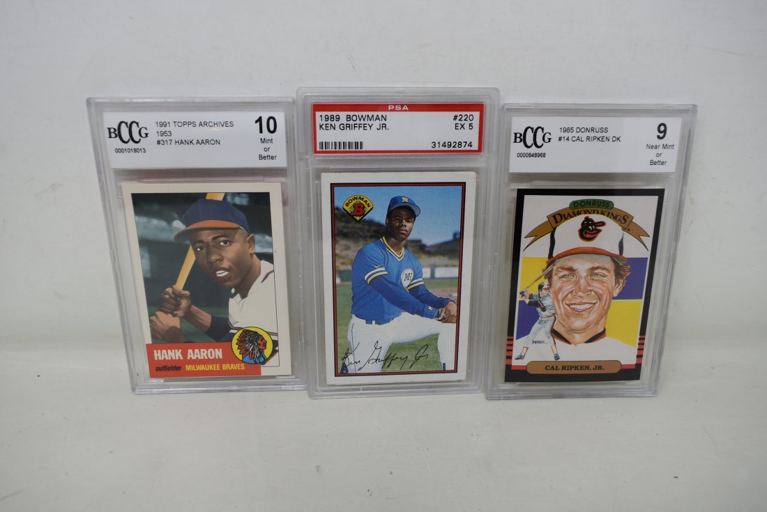 3 Graded Baseball Cards (1 of 2)