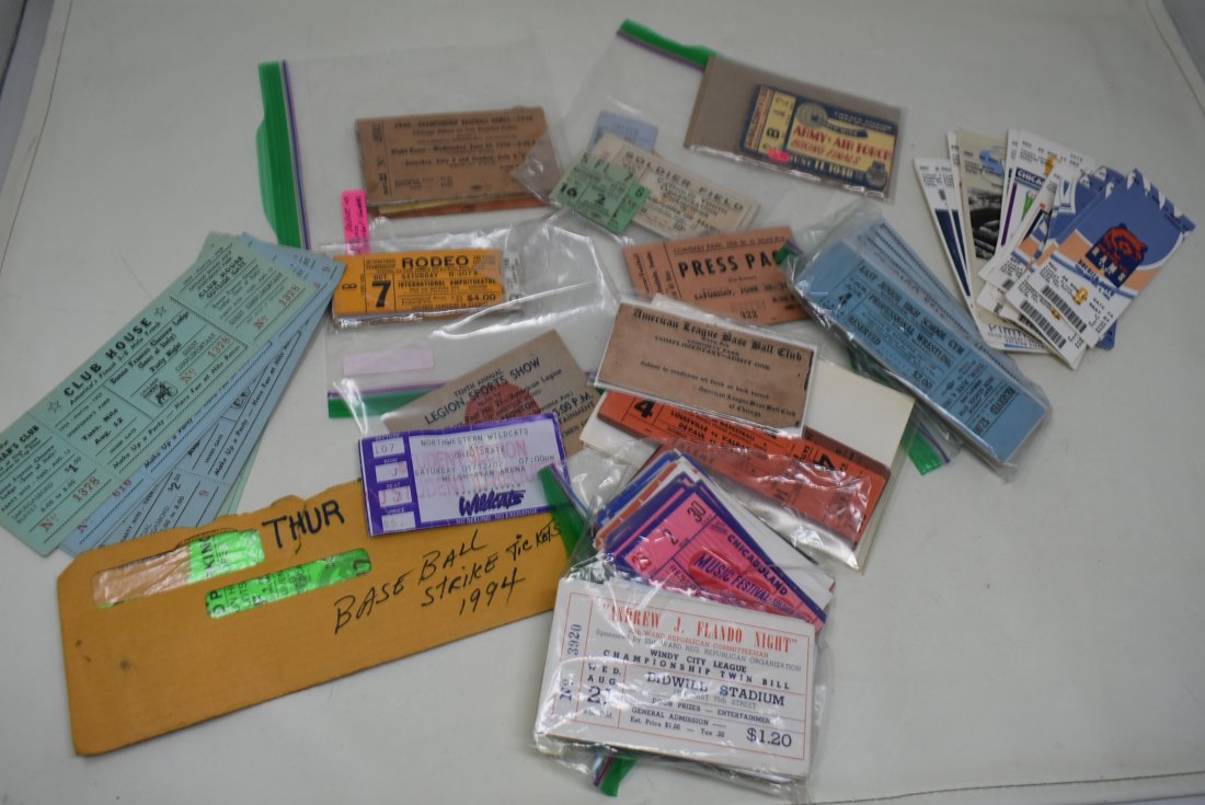 Large Lot of Vintage Sports Ticket Stubs (1 of 3)