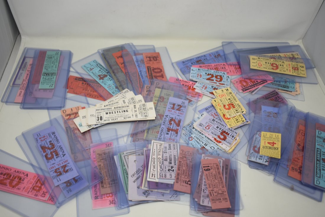 Large Group of Vintage Wrestling Tickets (1 of 3)