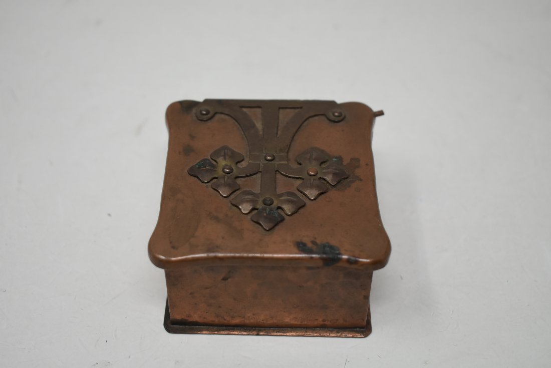 Roycroft Hammered Copper Inkwell (1 of 5)
