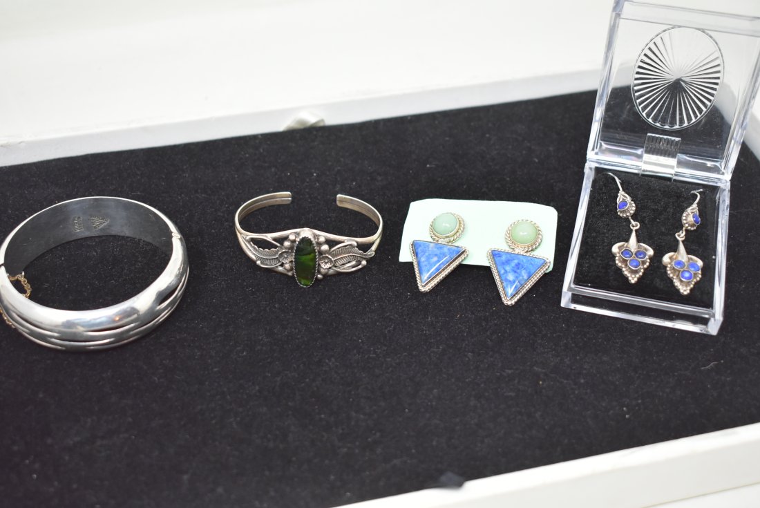 Group of Sterling SIlver Bracelets & Earrings (1 of 5)