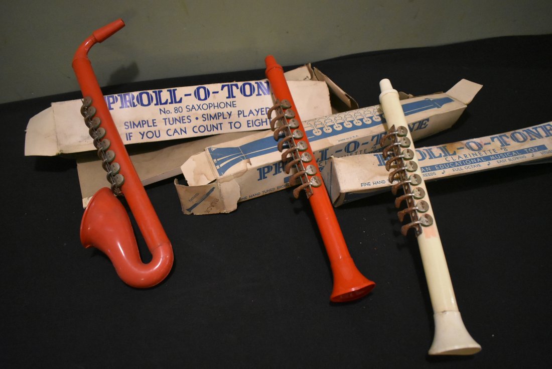 3 Vintage Proll-O-Toy musical Instruments (1 of 2)