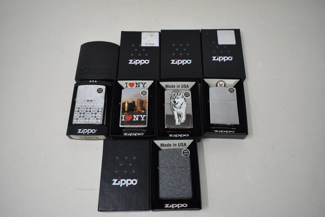 Lot of 5 Zippo Lighters NEW IN BOX (1 of 3)