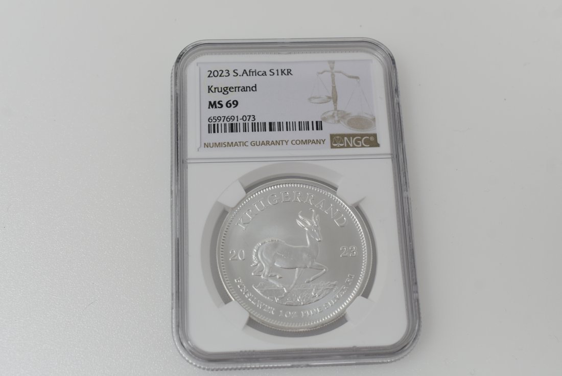 2023 South Africa $1 Silver Krugerrand NGC MS 69 (1 of 2)