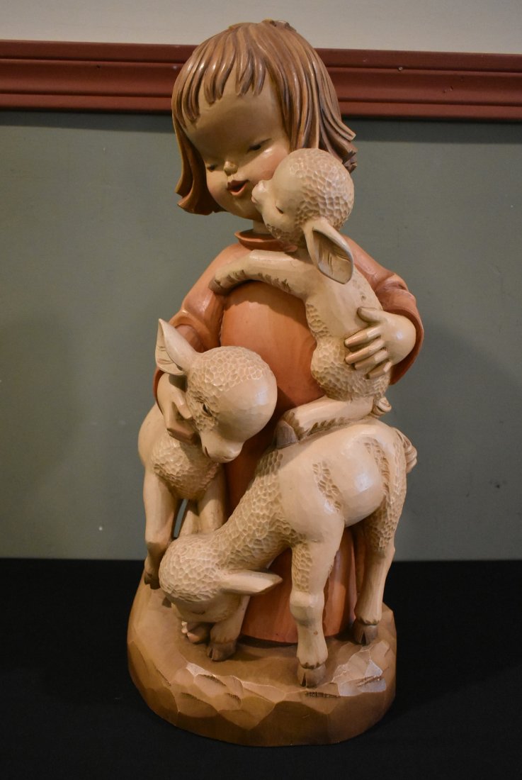 HUGE 21" Anri Ferrandiz Carving "The Good Sheppard" Limited Edition (1 of 7)