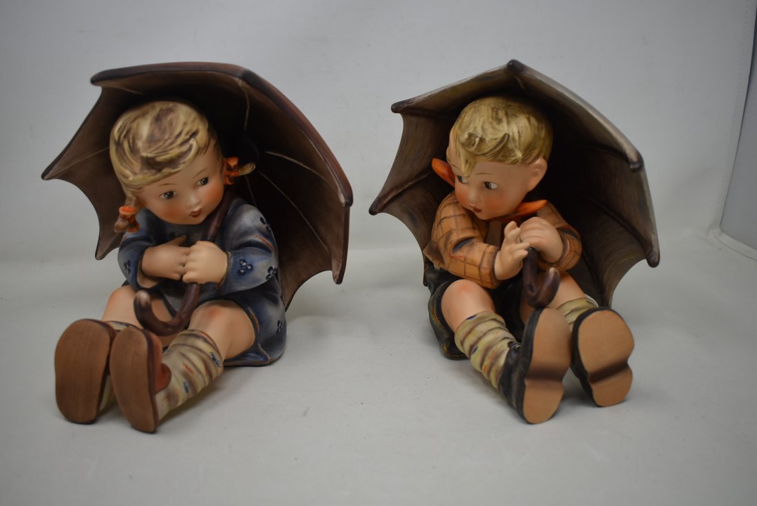 2 Large Hummel Figures Umbrella Boy & Girl (1 of 7)