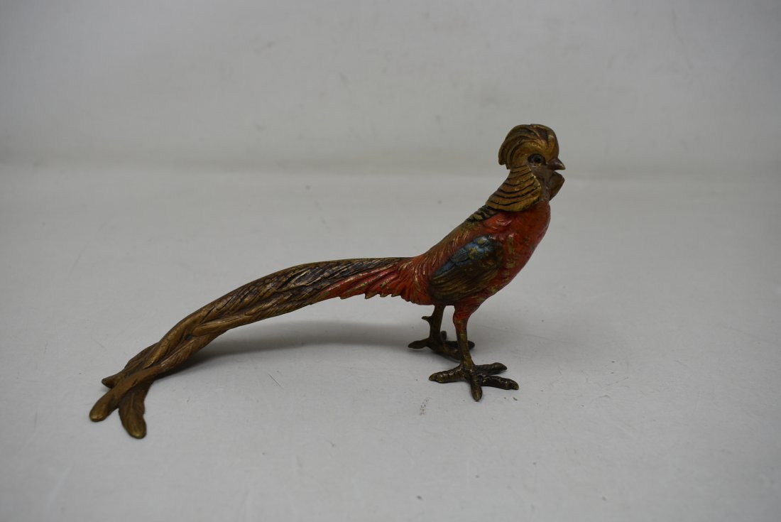7" Austrian Cold Painted Bronze Pheasant (1 of 6)