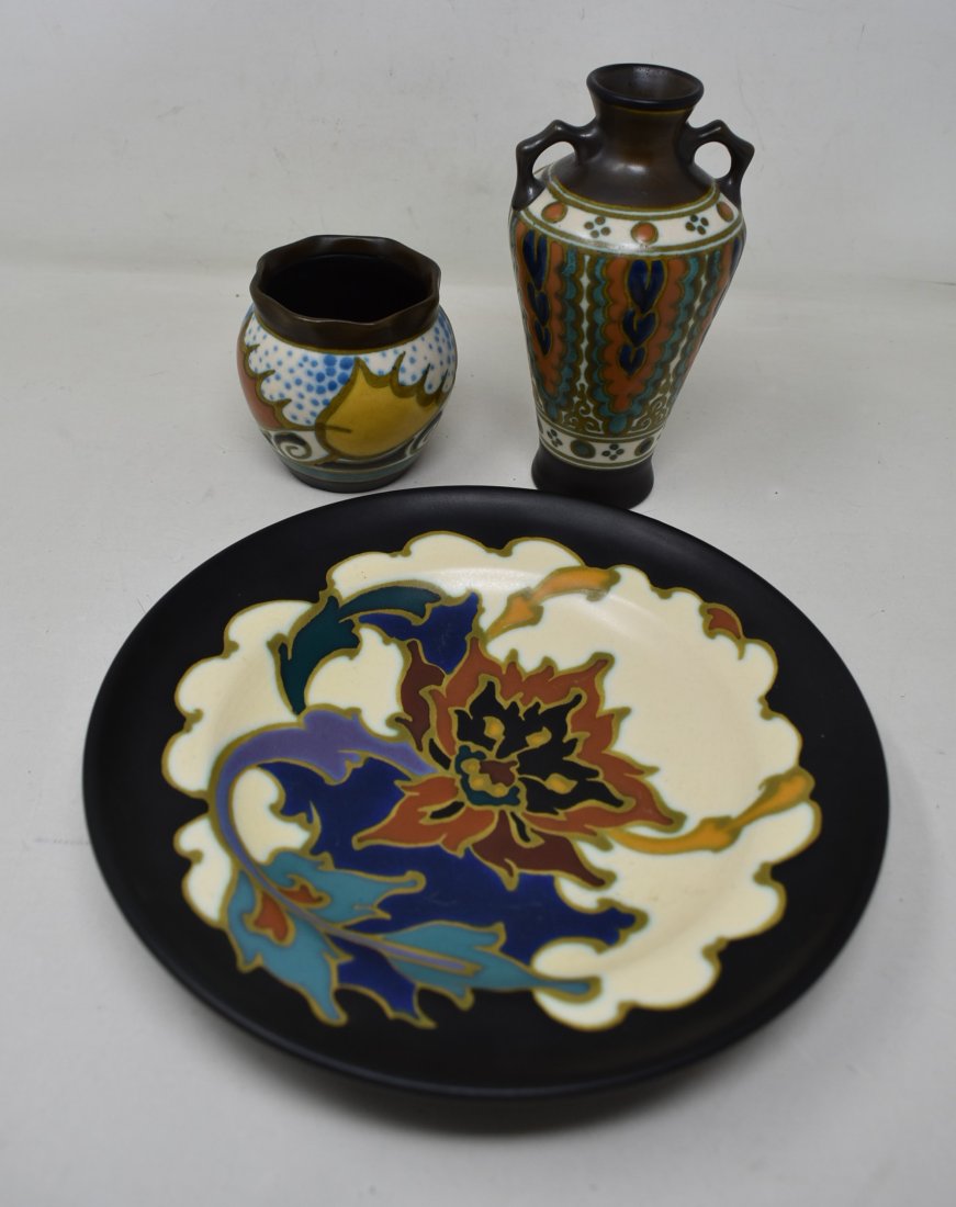 3 Pieces Gouda Holland Pottery (1 of 6)