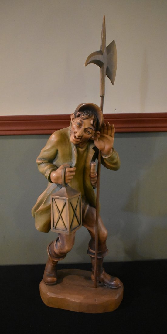 Large 20" Anri Carved Town Crier Figure (1 of 8)