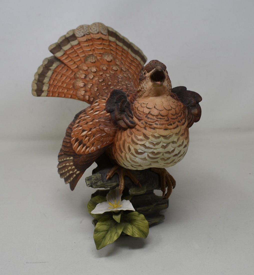 Limited Edition Goebel "The Mating Game" Porcelain Bird: Limited Edition Goebel "The Mating Game" Porcelain Bird. It is numbered 17/100 and measures 11" tall.