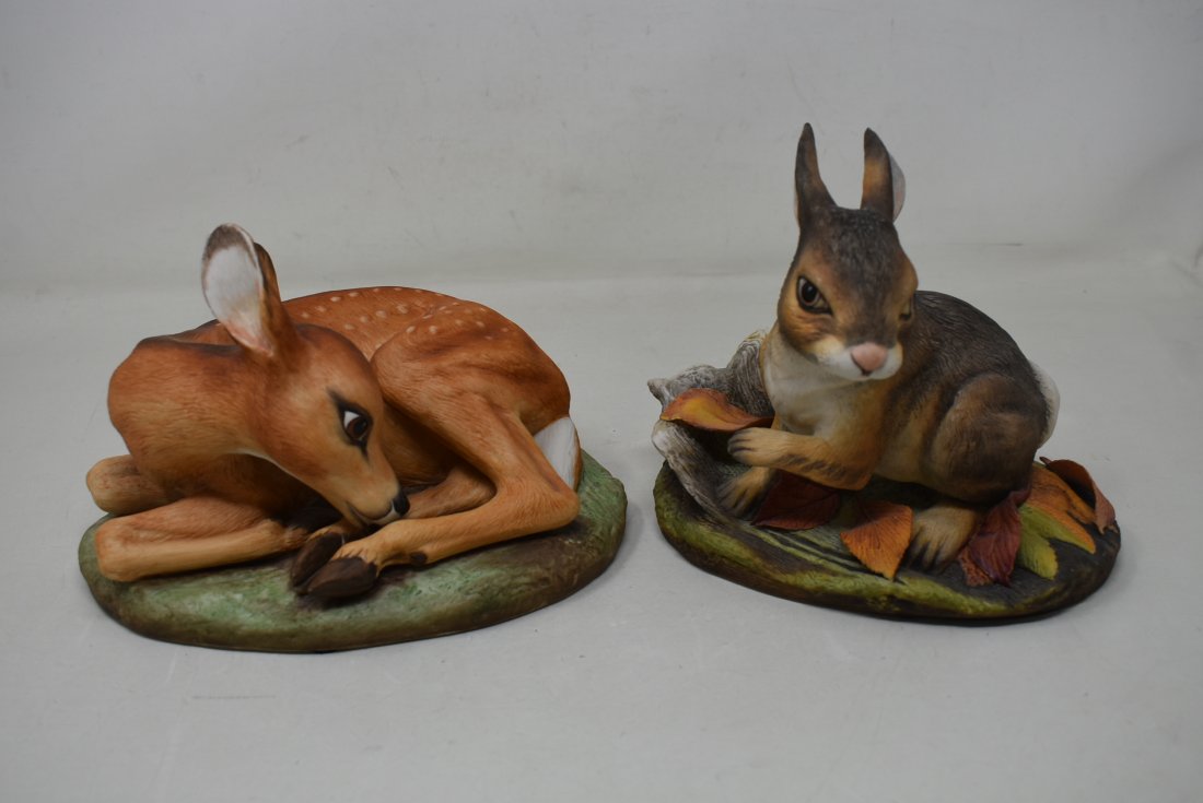 Pair of Boehm Porcelain Animals Rabbit & Deer (1 of 4)