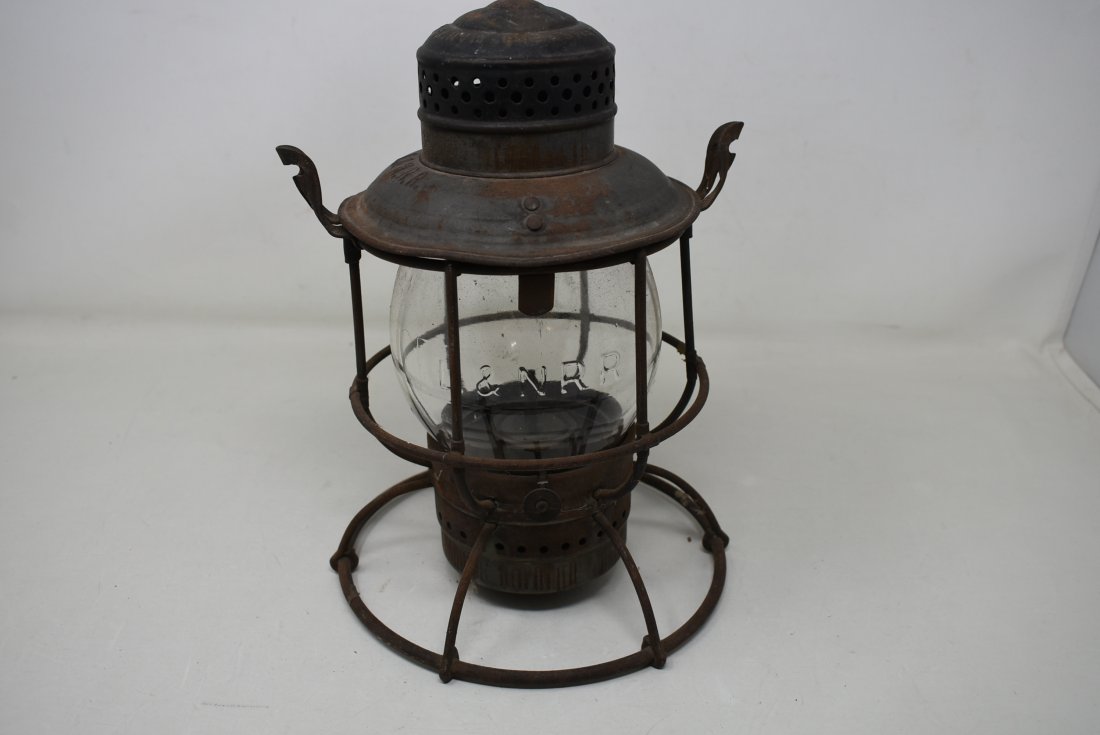 Louisville & Nashville Railroad L&N RR Lantern: Louisville & Nashville Railroad L&NRR Lantern. Clear Glass It measures 10" tall. No handle