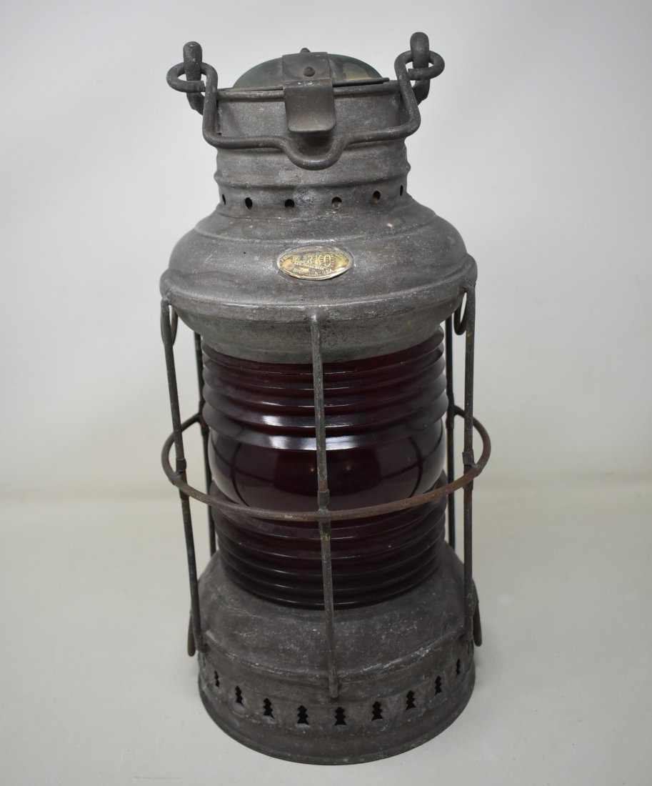 Antique Perkins Marine Red Ships Lantern Boat Perko (1 of 7)