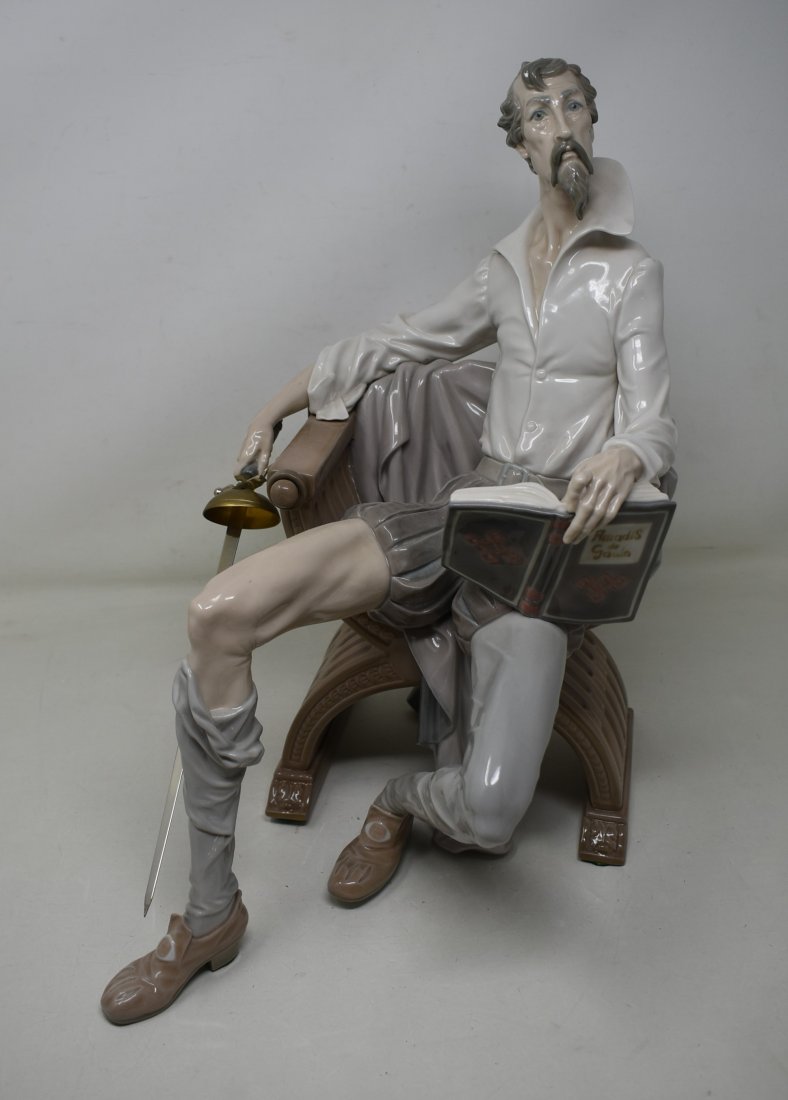 Lladro "Man of La Mancha" Don Quixote with Sword: Limited Edition Lladro "Man of La Mancha" Don Quixote with Metal Sword. It measures 16" tall and is number #1246
