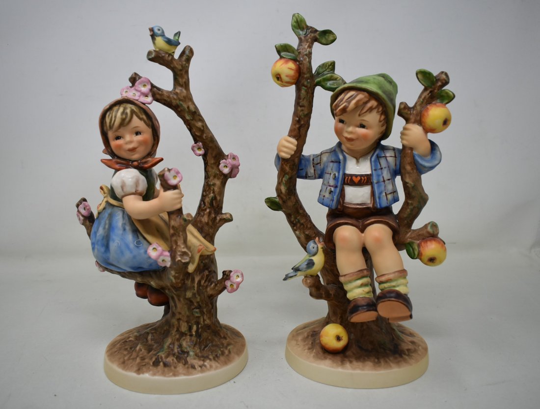 Hummel Large 141 V & 142 V Apple Tree Boy & Girl 10.5" (1 of 6)