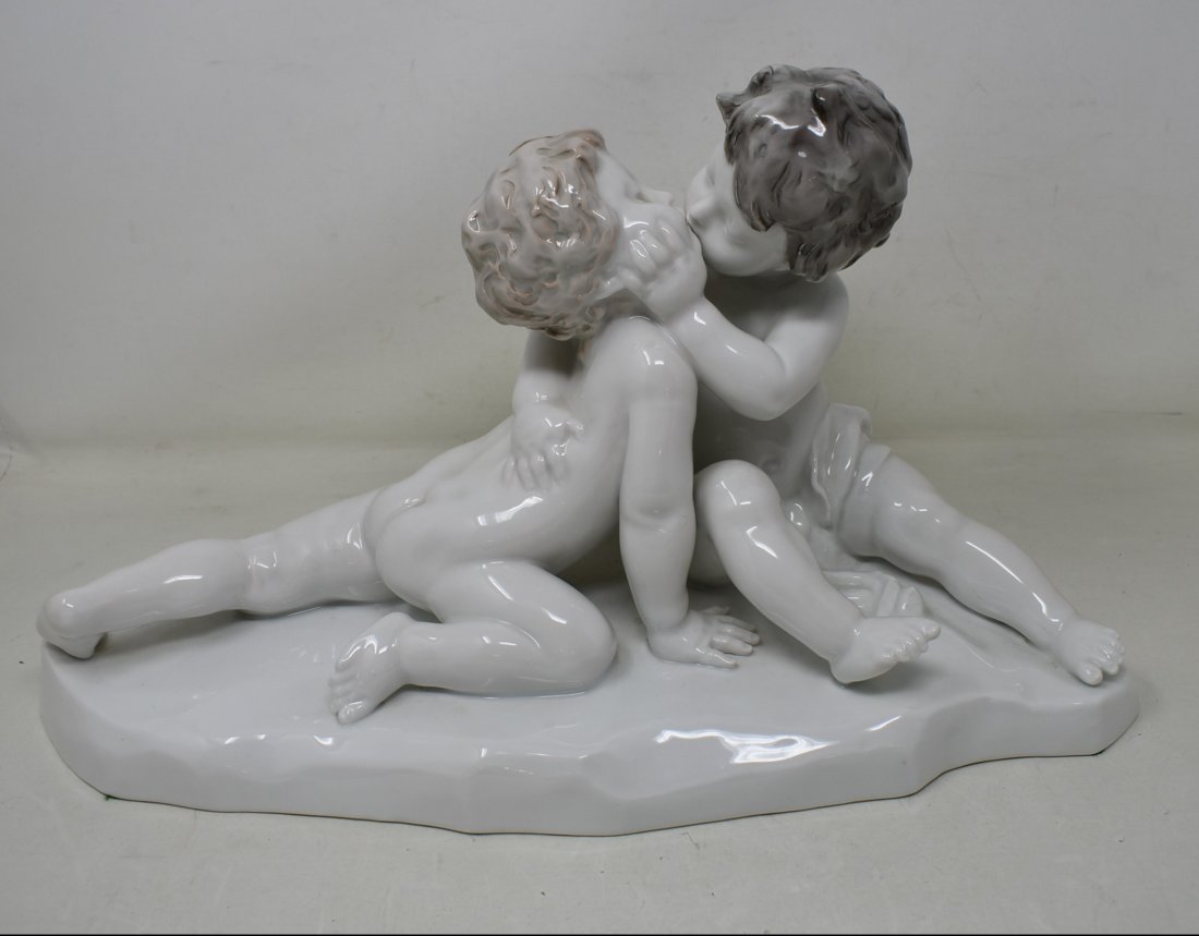 Large Rosenthal Porcelain Figure "Young Love" J. Limburg Artist (1 of 5)