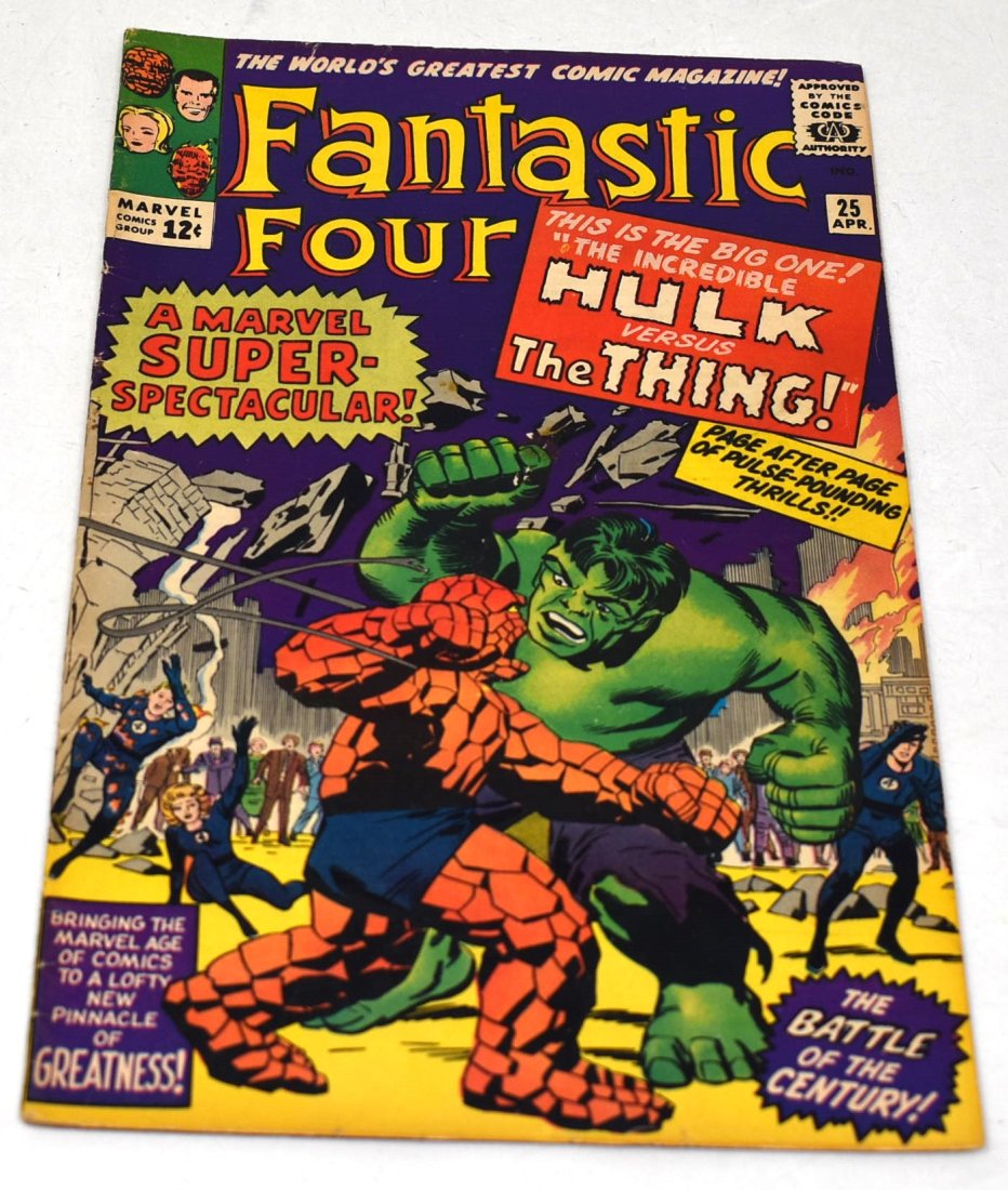 Fantastic Four #25 1st Solo Hulk vs. Thing Battle 2nd Silver Age Captain America (1 of 7)