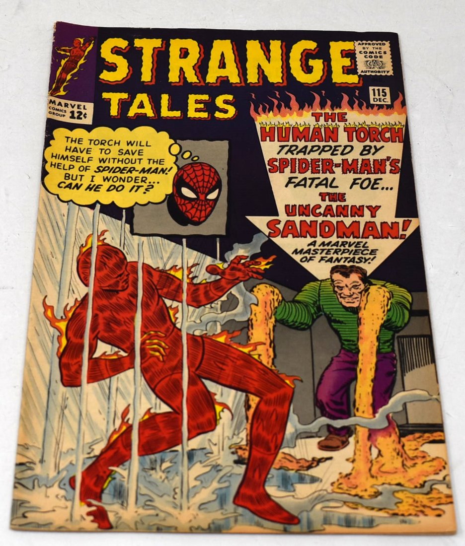 Strange Tales #115 Origin Doctor Strange 2nd Sandman 1st Mention of Dormammu: Strange Tales #115 Origin Doctor Strange 2nd Sandman 1st Mention of Dormammu - Nice Readable Copy, As Shown, please see Photos Pay close attention too back cover stain spot and spine wear and tear