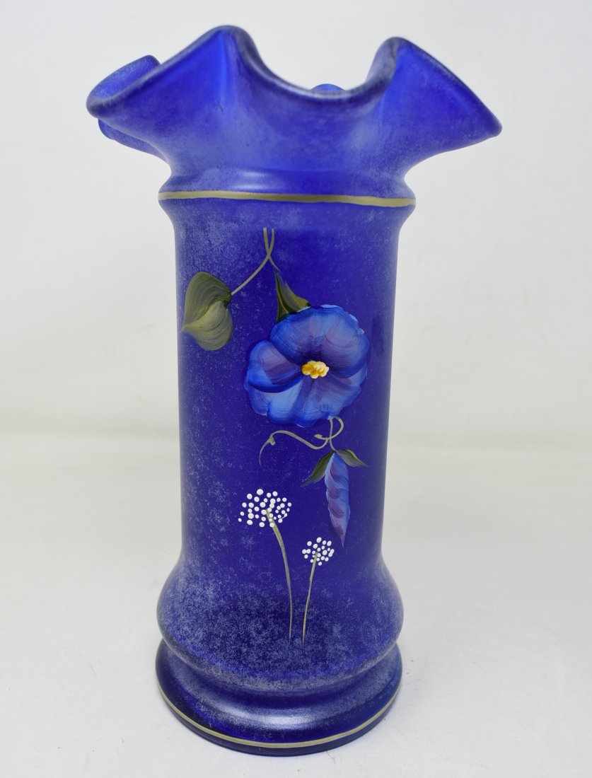 Hand-Painted Fenton Vase Signed (1 of 5)