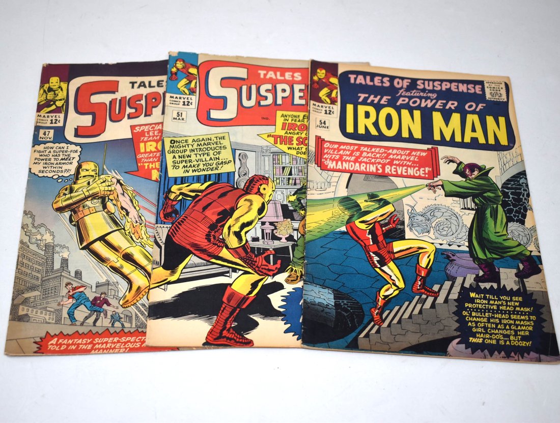 Tales of Suspense #47 #51 #54 - 1st Melter Scarecrow & 2nd mandarin: Tales of Suspense #47 #51 #54 - 1st Melter Scarecrow & 2nd mandarin - Nice Readable Copies, As Shown, please see Photos, there are bends, chips etc. as shown