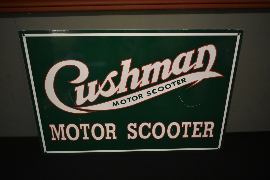 Cushman Motor Scooter Porcelain Sign (1 of 4)
