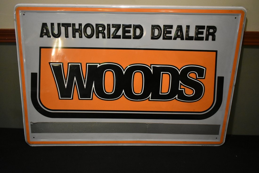 Woods Snow Blower Dealer Tin Sign (1 of 3)