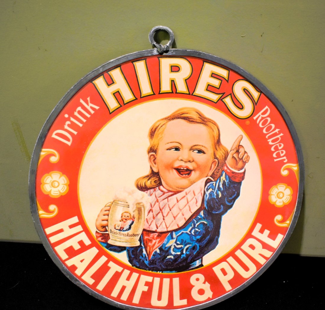 Vintage Hires Root Beer Advertising in Metal Frame (1 of 3)