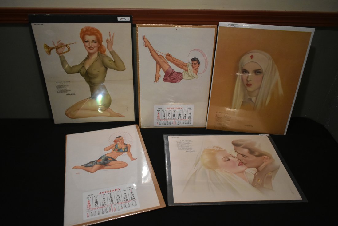 Group of 5 Vintage Vargas Girls Calenders & Posters (1 of 5)